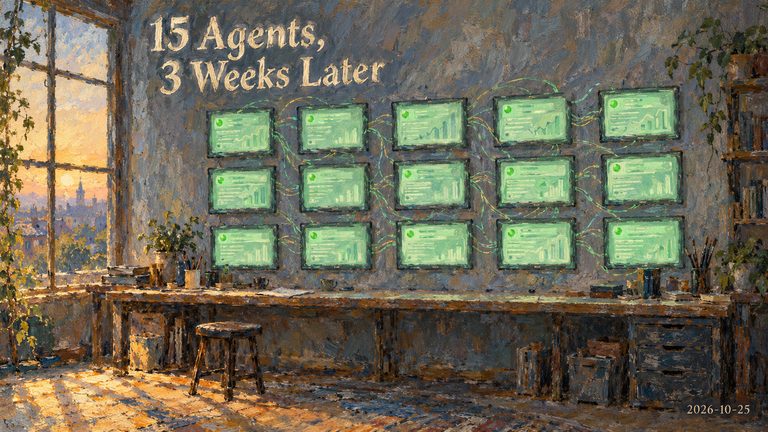 Cover Image 仪表盘全绿,活全在降级模型上跑:15 个 Agent 的舰队,三周后拆剩一个